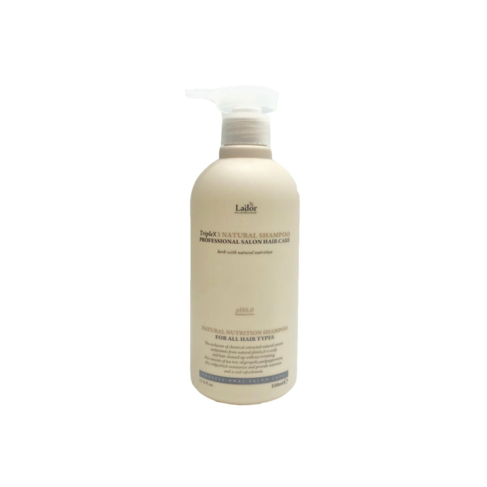Lador Шампунь с эфирными маслами Triplex Natural Shampoo 530 мл увлажняющий бессиликоновый шампунь moisture balancing shampoo 100ml
