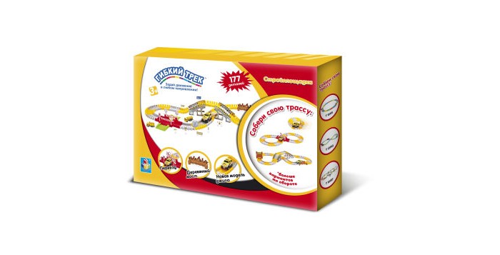 

1 Toy Гибкий трек Стройплощадка 177 деталей, Гибкий трек Стройплощадка 177 деталей