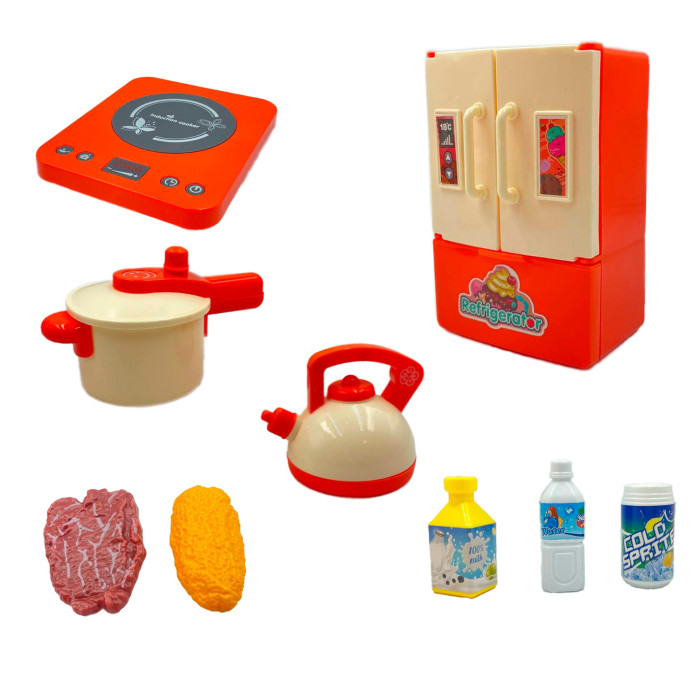  Sharktoys Игровой набор Кухня с плитой и холодильником (9 элементов)