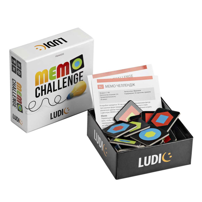 Настольные игры Ludic Карточная настольная игра Мемо челлендж карточная игра play land мемо животные r 501