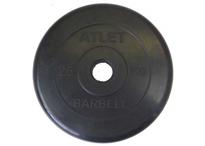 

MB Barbell Диск обрезиненный Atlet d-51 25 кг, Диск обрезиненный Atlet d-51 25 кг