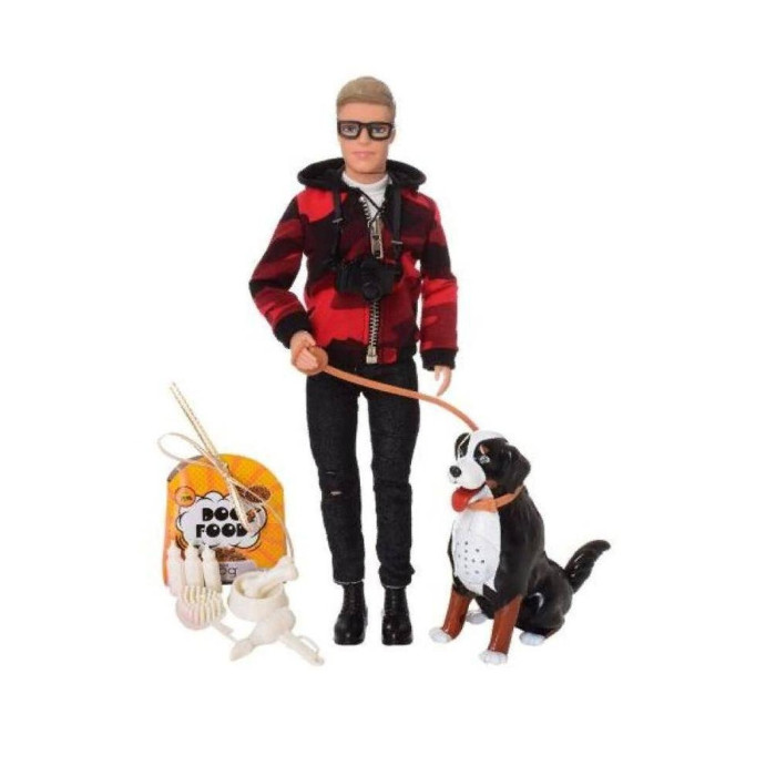 Куклы и одежда для кукол Defa Кукла мальчик с собакой и аксессуарами 32 см