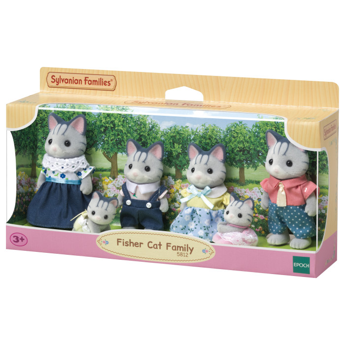 Игровые фигурки Sylvanian Families Семья Котов рыбаков