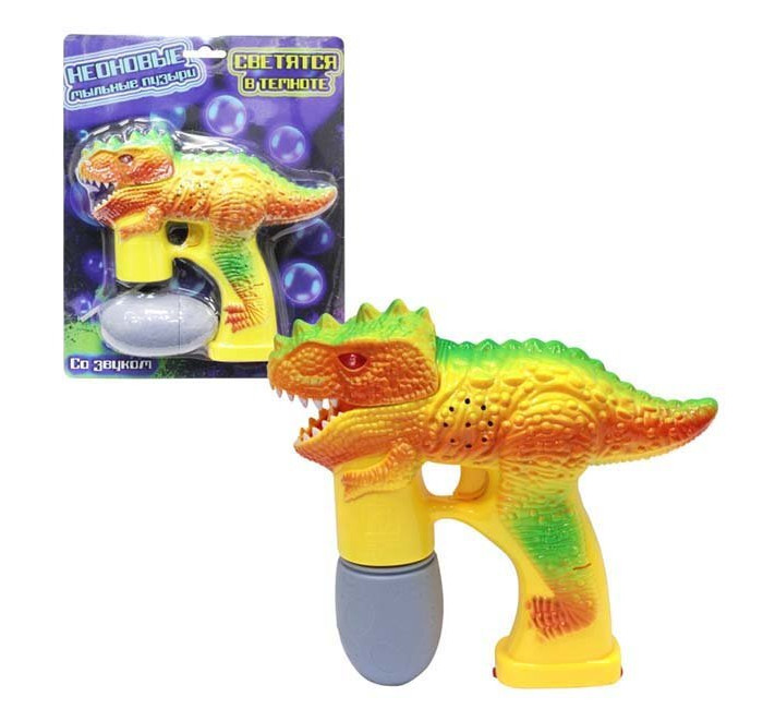  1 Toy Пистолет для пускания мыльных пузырей Мы-шарики Динозавр 70 мл