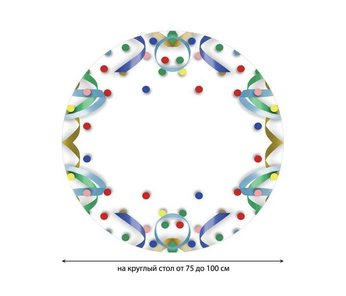фото Joyarty скатерть на кухонный стол просто и красиво круглая на резинке 75x100 см