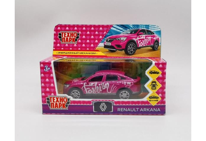 Технопарк Машина металлическая Renault Arkana для девочек 12 см kigoauto remote control car key 2 button ne72 434mhz pcf7946 ask for renault