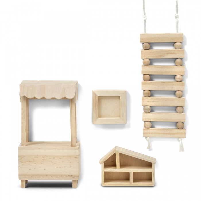 Кукольные домики и мебель Lundby Набор деревянной мебели для домика Сделай сам Игрушки