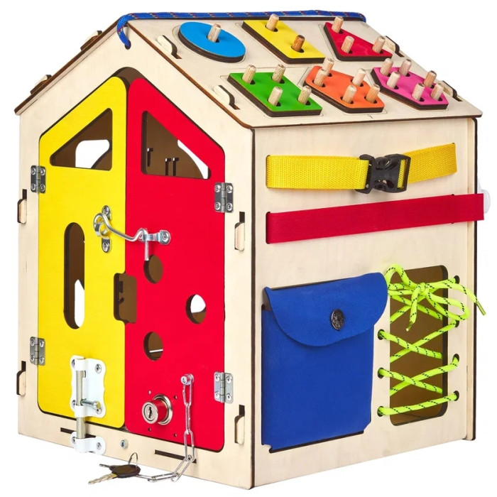 фото Деревянная игрушка alicetoys бизиборд домик модель 2