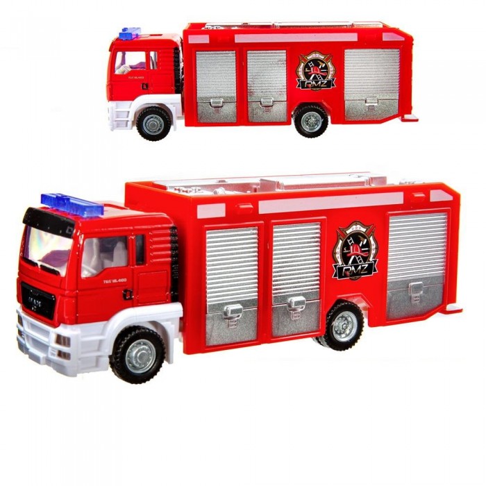 Машины Uni-Fortune Машина металлическая пожарная автомобиль пожарная машина 36 16 24 5см в сет у450