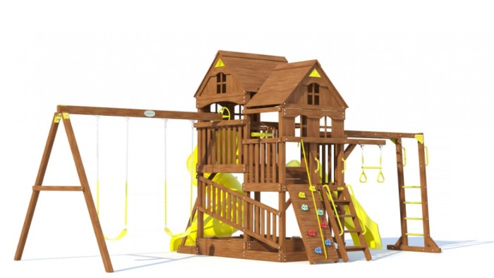 Игровые комплексы MoyDvor Детская площадка Панорама с трубой спуском и рукоходом цена и фото