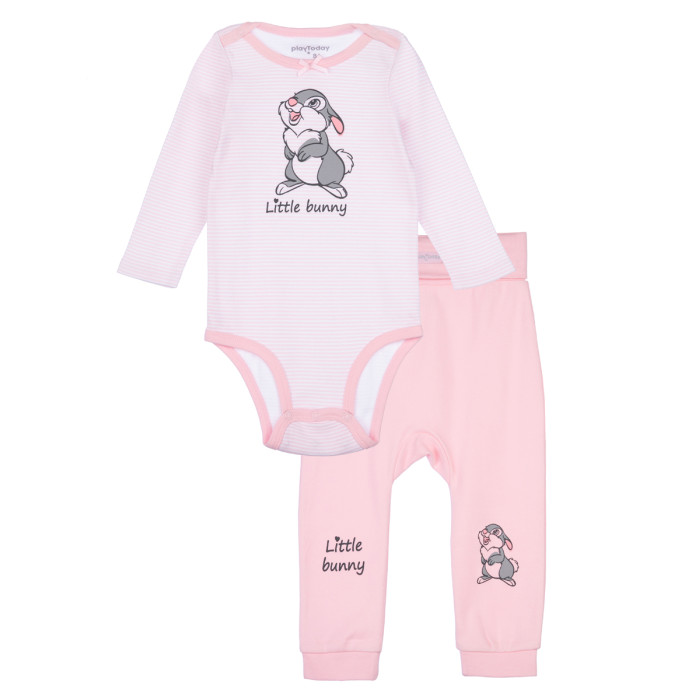  Playtoday Комплект для девочек Sweet bunny newborn-baby girls (боди, брюки)