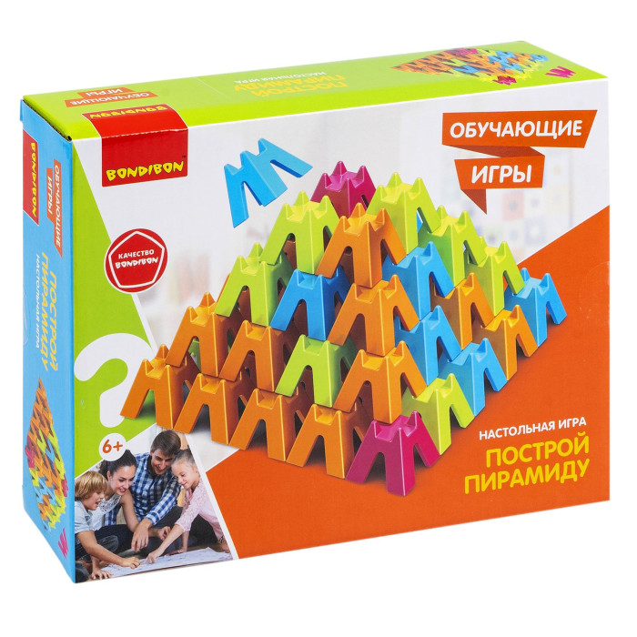 Bondibon Настольная обучающая игра Построй пирамиду