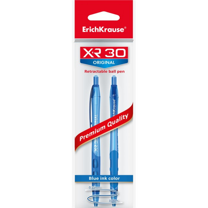  ErichKrause Ручка шариковая автоматическая XR-30 Original синяя 2 шт. 5 упаковок