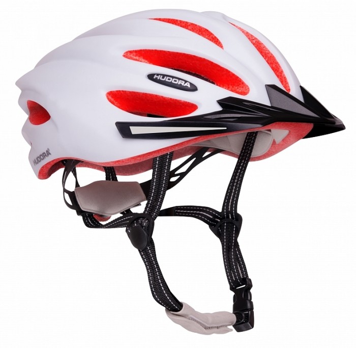 Hudora Шлем велосипедный шлем велосипедный mighty x style 60 63см 14 отверстий авs прочность красный матовый 5 731225