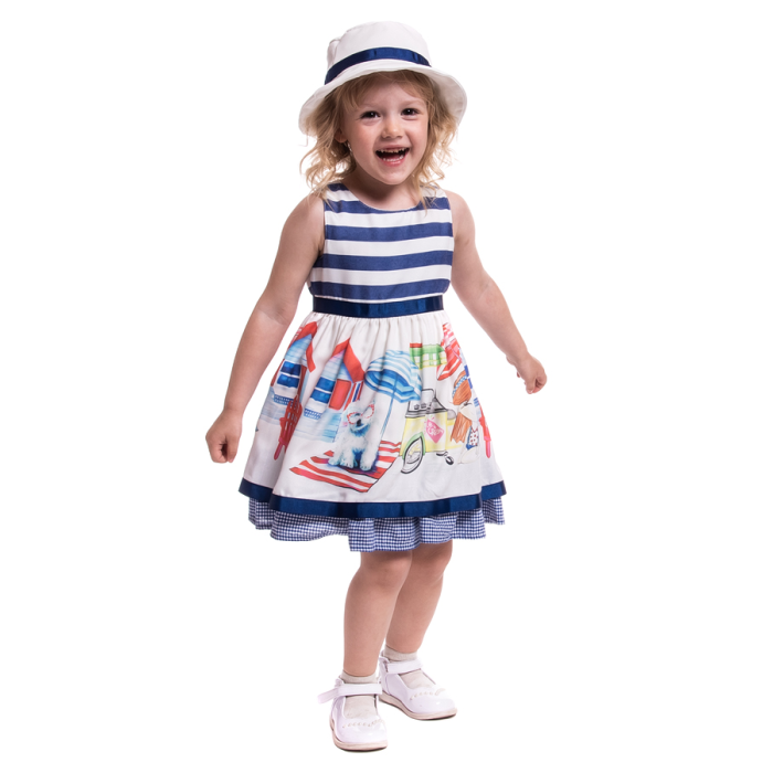 комплекты детской одежды cascatto комплект для девочки шляпка рубашка юбка komd18 17 Комплекты детской одежды Cascatto Комплект для девочки (шляпка, платье) KOMD18/07