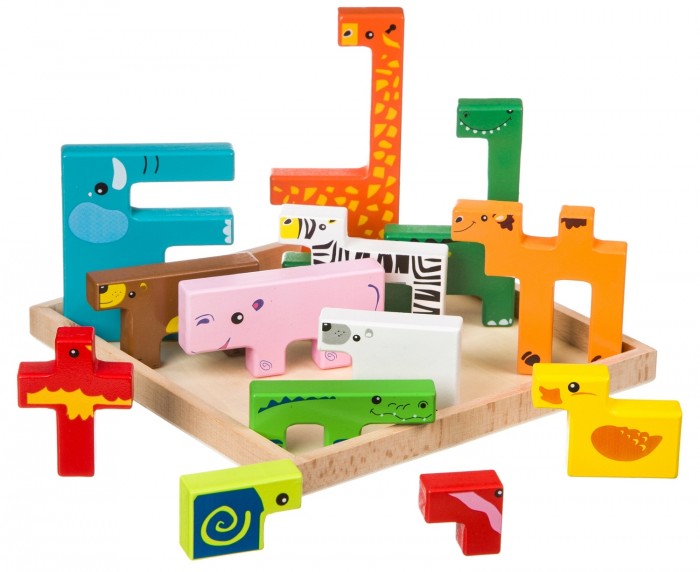 Настольные игры Bondibon Головоломка Зоопарк твердая искусственная 3d головоломка деревянная геометрическая детская обучающая игрушка деревянные блоки настольные игры 2 стиля