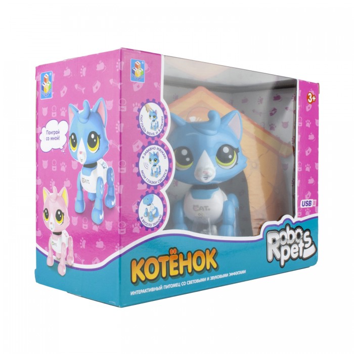 

Интерактивная игрушка 1 Toy Robo Pets Робо-котенок, Robo Pets Робо-котенок