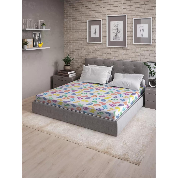 

Ambesonne Натяжная простыня на полутораспальную кровать Геометрические цифры 200х140 см, Натяжная простыня на полутораспальную кровать Геометрические цифры 200х140 см