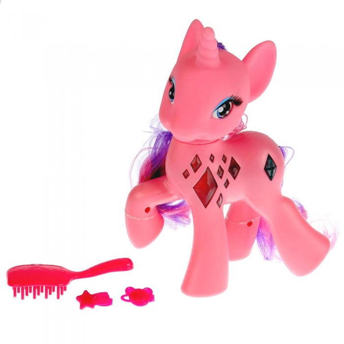 Электронные игрушки Карапуз Игрушка Пони озвученная 19 см набор для творчества раскрась пони пони поёт и светится цвета микс