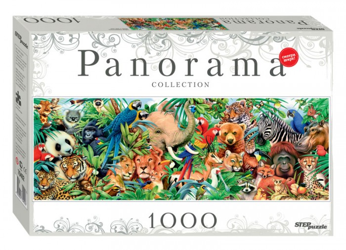 Пазлы Step Puzzle Пазл панорама Мир животных 1000 элементов