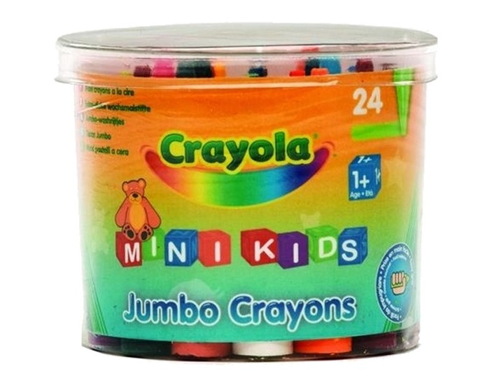 Crayola Мелки восковые для малышей в бочонке 24 шт.