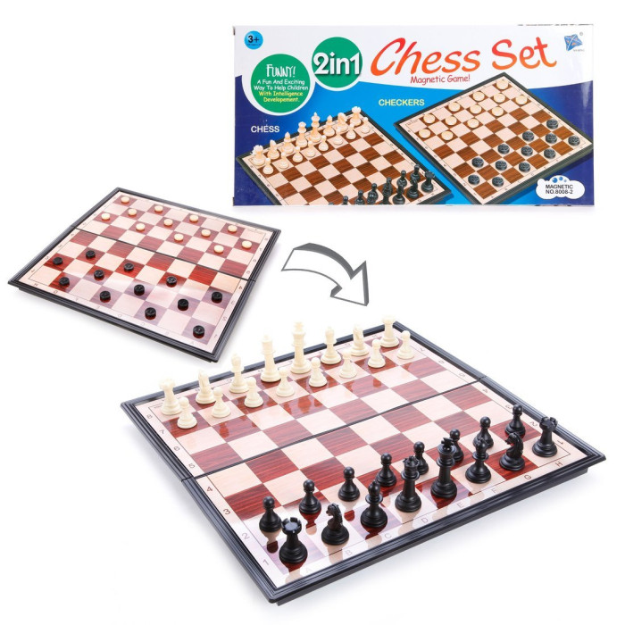 Наша Игрушка Настольная игра Шашки и шахматы 2 в 1 десятое королевство игра настольная шашки шахматы нарды большие