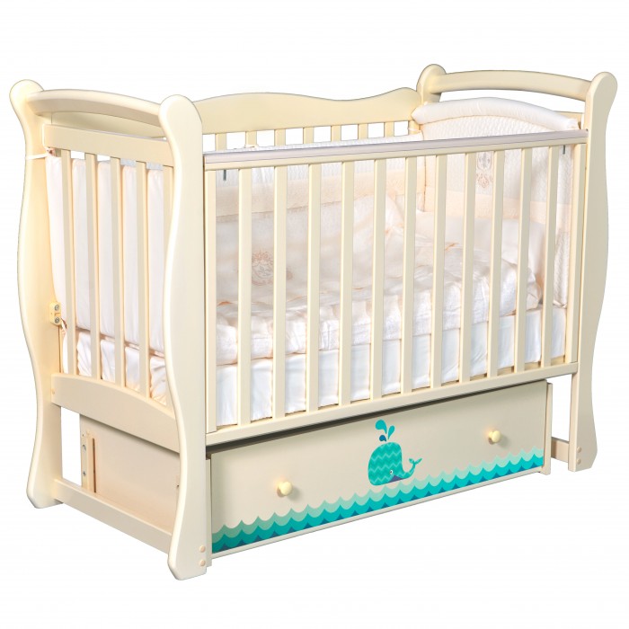 

Детская кроватка ByTwinz Camellia Маленький Кит, Camellia Маленький Кит