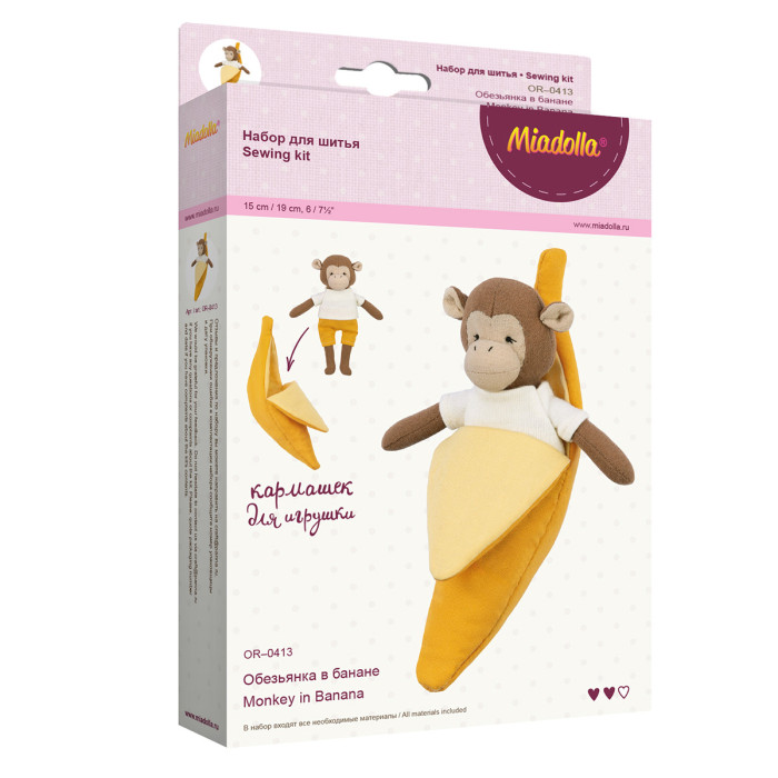 Miadolla Набор для шитья Обезьянка в банане OR-0413 - фото 1