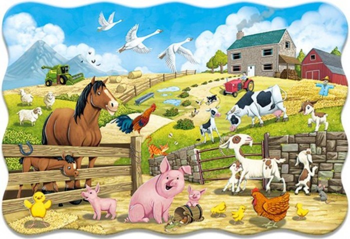 Пазлы Castorland Пазлы Maxi Животные на ферме (20 элементов) пазлы домашние животные на ферме