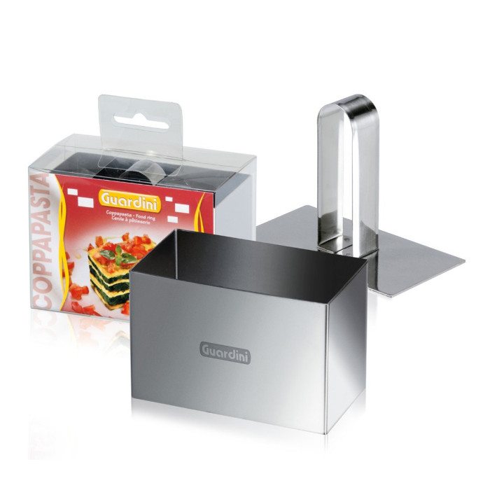 

Guardini Форма кулинарная с прессом Food Ring Restangular 9x5 см, Форма кулинарная с прессом Food Ring Restangular 9x5 см
