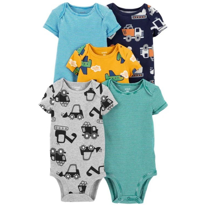 

Carter's Боди для мальчика с машинами 5 шт. 1M764510, Боди для мальчика с машинами 5 шт. 1M764510