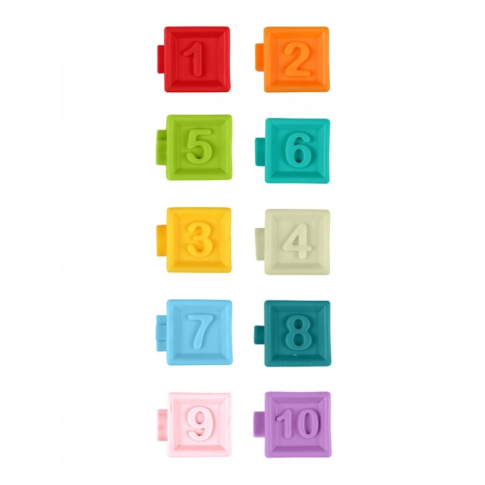 Развивающая игрушка Haunger Набор кубиков Цифры 10 шт. HE0232 - фото 1