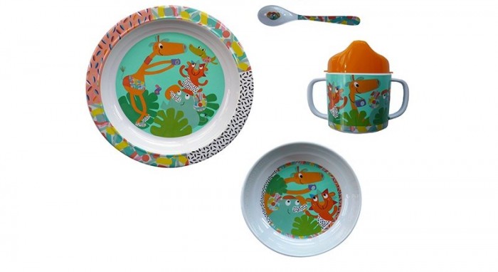 посуда ebulobo набор посуды 4 предмета красная шапочка Посуда Ebulobo Набор посуды Зоопарк 4 предмета