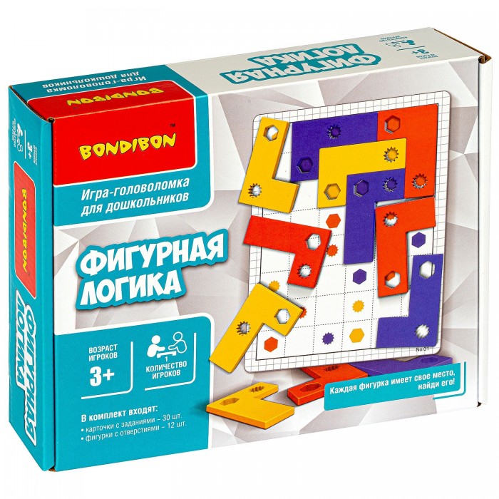 Bondibon Игра-головоломка Фигурная логика для дошкольников логика и методология александра зиновьева