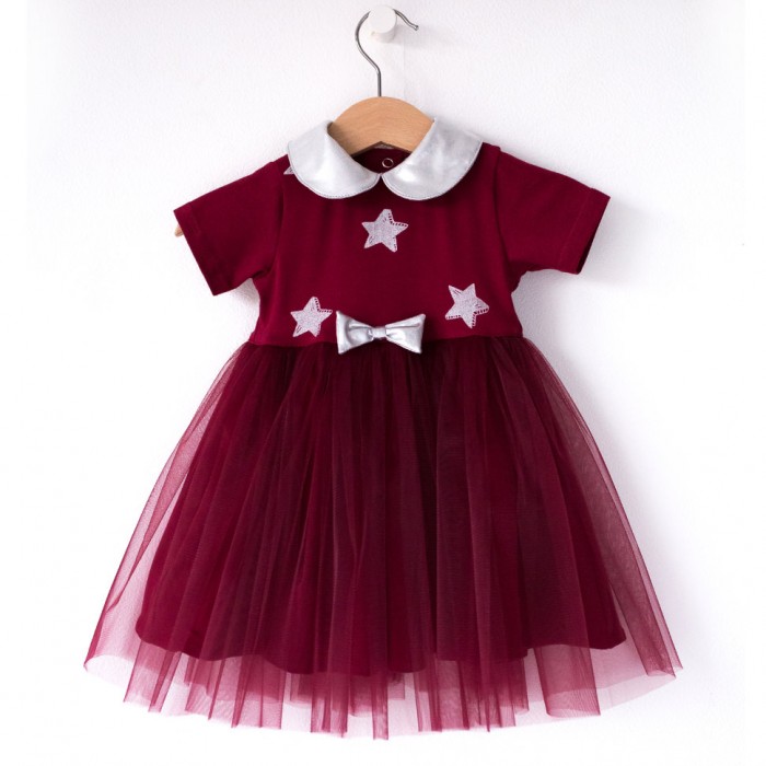 

Trendyco kids Платье трикотажное с фатином Звезды, Платье трикотажное с фатином Звезды
