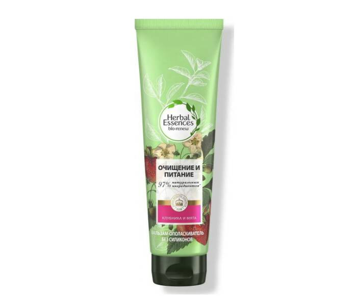 фото Herbal essences essences бальзам-ополаскиватель белая клубника и сладкая мята для питания волос 275 мл