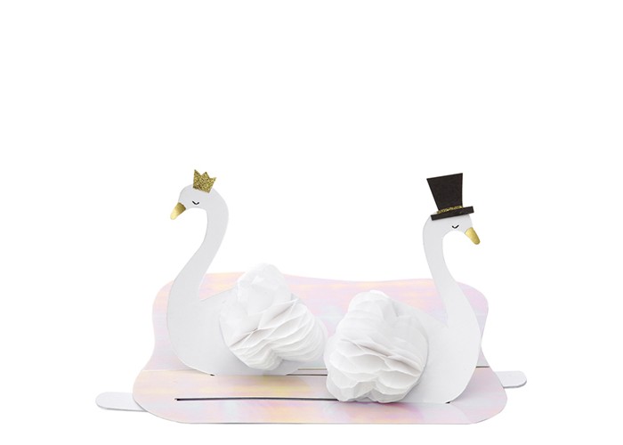 Товары для праздника MeriMeri Открытка свадебная интерактивная Лебедь открытка трёхмерная с днем свадьбы торт цветы а4