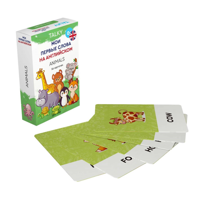 Раннее развитие Lumicube Умные карточки Talky на английском языке Animals