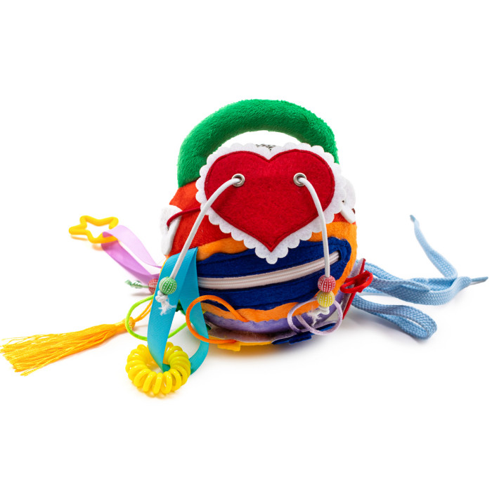 Развивающая игрушка Evotoys Мягкий бизиборд Мячик мини Soft Ball