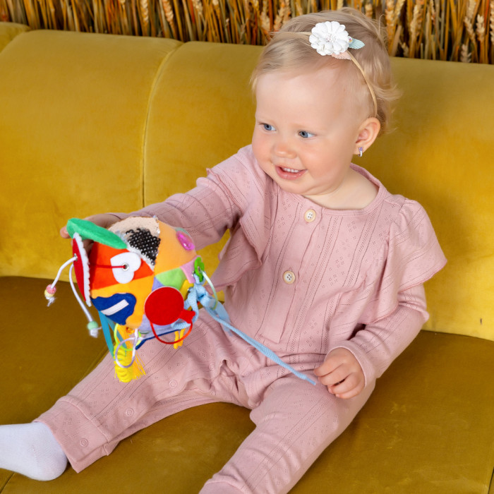 Развивающая игрушка Evotoys Мягкий бизиборд Мячик мини Soft Ball