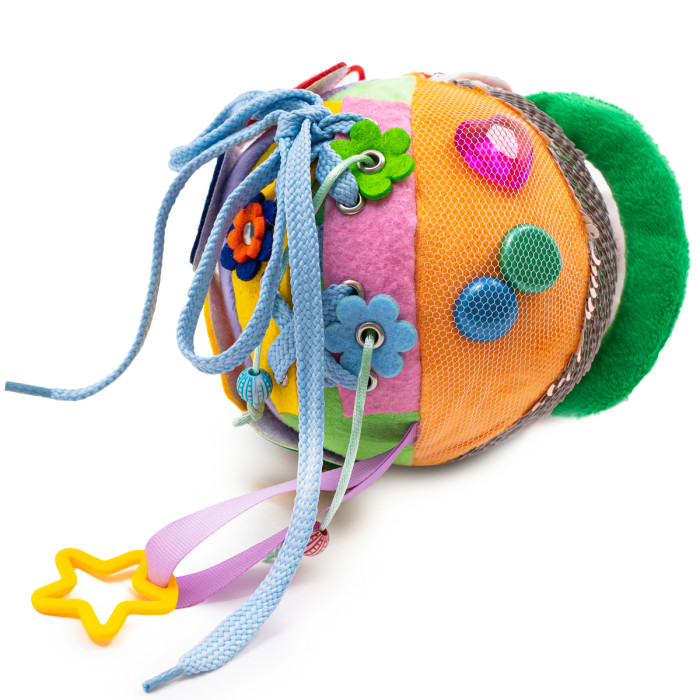 Развивающая игрушка Evotoys Мягкий бизиборд Мячик мини Soft Ball