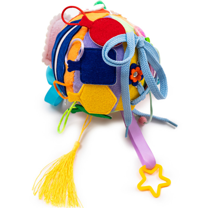 Развивающая игрушка Evotoys Мягкий бизиборд Мячик мини Soft Ball