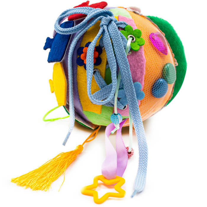 Развивающая игрушка Evotoys Мягкий бизиборд Мячик мини Soft Ball