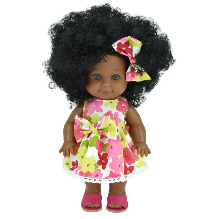 Куклы и одежда для кукол Lamagik S.L. Кукла Бетти темнокожая в платье с цветами 30 см куклы и одежда для кукол lamagik s l кукла бетти в комбинезоне с кудрявыми волосами 30 см