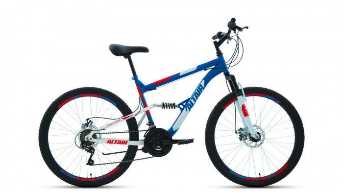 Двухколесные велосипеды Altair MTB FS 26 2.0 disc рост 18 2021 RBKT1F16E019 велосипед горный двухподвесной altair mtb fs 26 2 0 disc 16 2021 16 черный красный