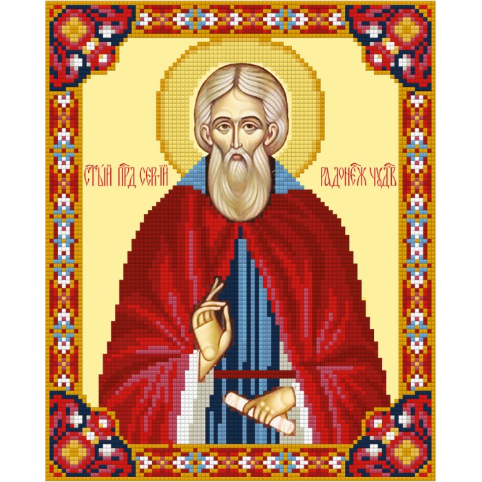 

Фрея Кристальная мозаика Икона святого преподобного Сергия Радонежского 27x22 см, Кристальная мозаика Икона святого преподобного Сергия Радонежского 27x22 см