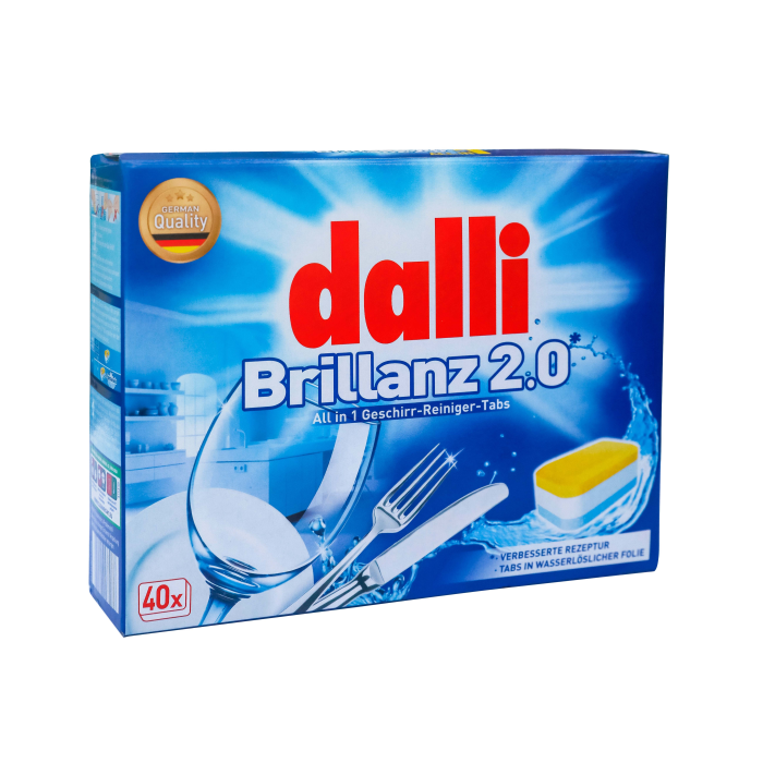 Dalli Таблетки для посудомоечных машин All in 1 Brillanz 40 шт. - фото 1