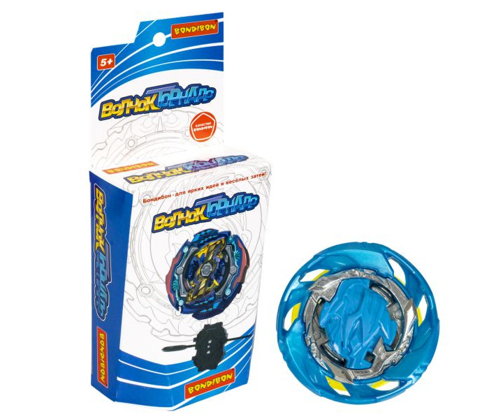 игрушка с пусковым устройством летающие диски волчок Развивающие игрушки Bondibon Волчок Торнадо Воздушный Рыцарь