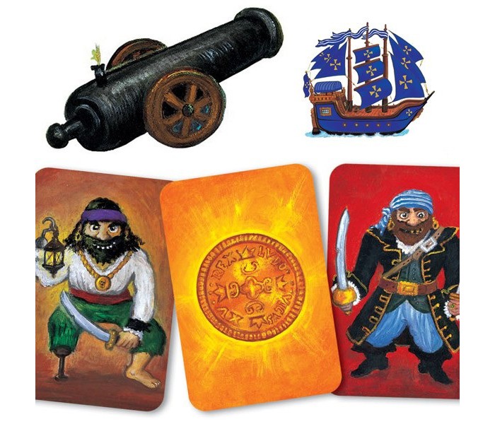 Игры для малышей Djeco Детская настольная карточная игра Пират цена и фото