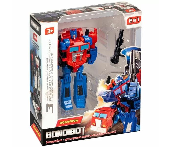 

Bondibon Трансформер Bondibot 2 в 1 робот-грузовой автомобиль, Трансформер Bondibot 2 в 1 робот-грузовой автомобиль